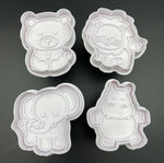 Cookie Cutters & Cookie Stamps - 4 pc