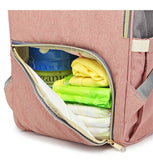 Pink & Grey Baby Bag + 2 Stroller Hooks-Baby Bag-DEj KidS NZ