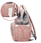 Pink & Grey Baby Bag + 2 Stroller Hooks-Baby Bag-DEj KidS NZ