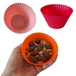 Large Silicone Cupcake Moulds / Food Cups 6pc