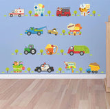Removable Wall Decals Cartoon Vehicles